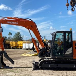 2019 Hitachi ZX85USB-6 Excavator Hydraulic Thumb AC Cab Blade QC